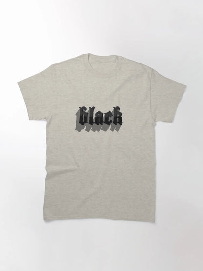 3D typography with a 'Black' shadow