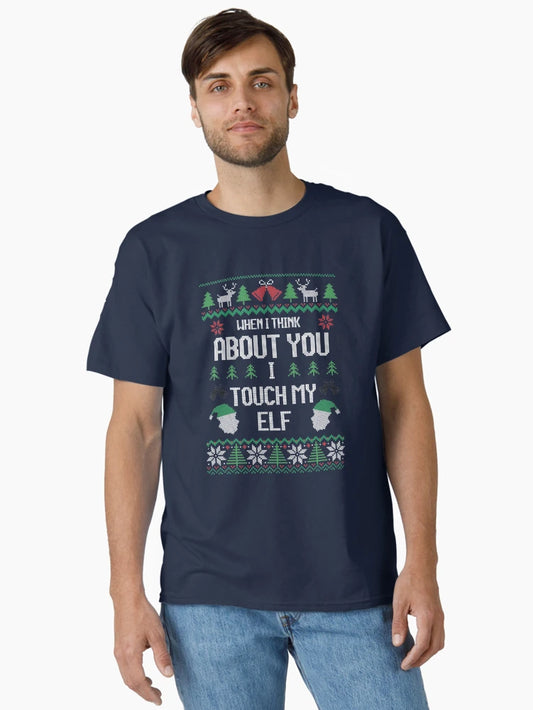 I Touch My Elf Funny Christmas Sweater Design