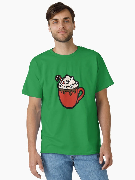 Festive Hot Cocoa Pattern in Green