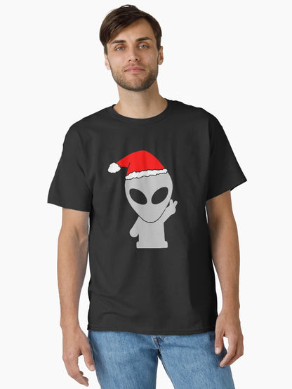 Alien Wearing Santa Hat