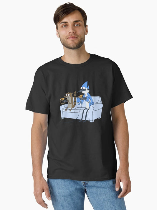 Mordecai and Rigby Pizza and Video Games