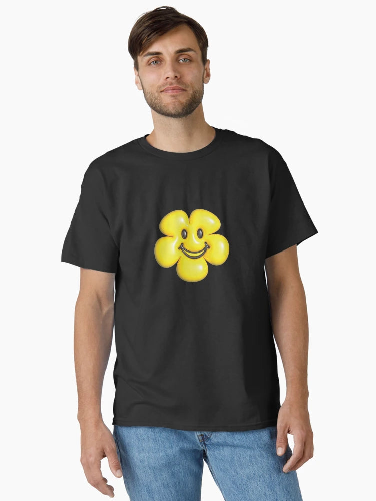 3d yellow flower smiley face.