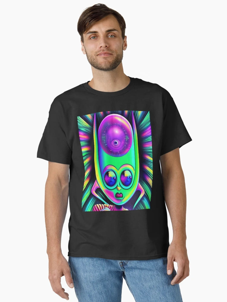 3D alien art. Trippy psychedelic
