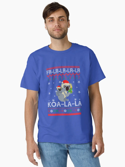Fa-La-La-La KOA-LA-LA - Unisex Christmas Sweater/Jumper (Range of Colors) - Funny Koala Animal Australia Xmas Sweatshirt Design