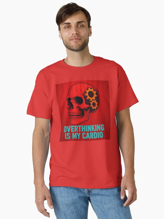 Overthinking Is My Cardio – Red Skull Design