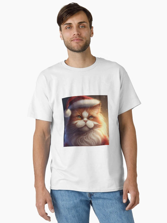 Ginger ragdoll cat as Santa