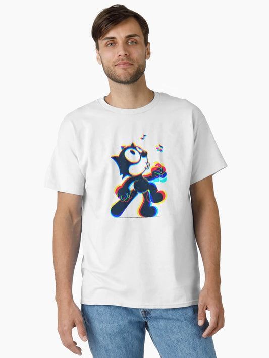 Felix the Cat Felix The Cat Dance Music 3D - WHITE tee shirt model