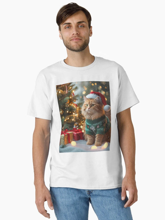 Festive Christmas Cat in Santa Hat – Cute Holiday Design
