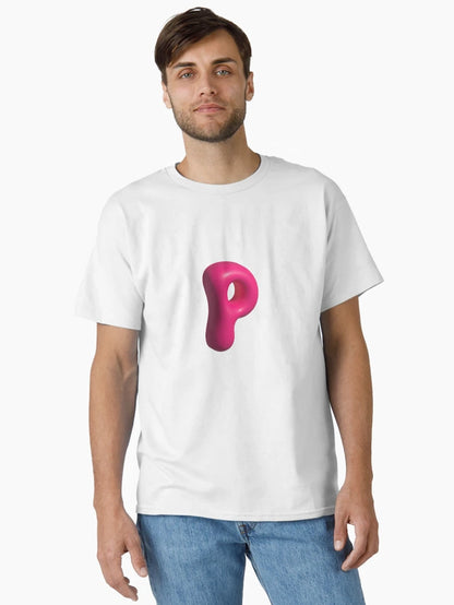 3D Pink Jelly Letter P – Glossy Bubble Alphabet Art