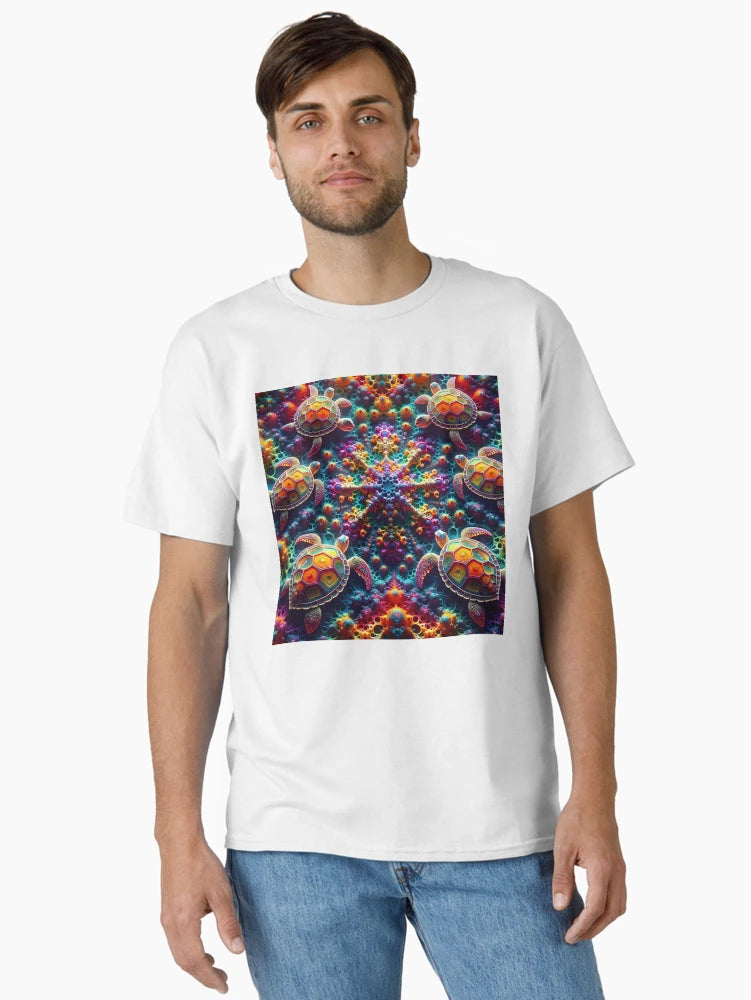 A.I. Psychedelic Fractal Sea Turtle 0002 FunFractals ChromaDepth 3D