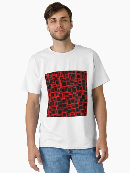 3d squares on glowing red backdrop