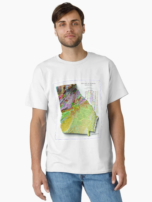 1976 Geological map of Georgia digitally-rendered