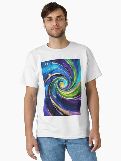 Abstract Spiral  - Shades of Blue, Purple and Green 3