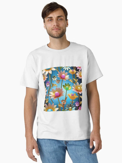 3d pastel flowers background, floral poster design.