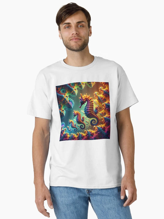 A.I. Psychedelic Fractal Seahorse 0002 FunFractals ChromaDepth 3D
