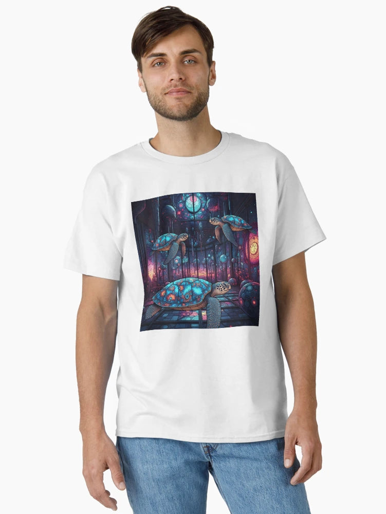 A.I. Psychedelic Fractal Sea Turtle 0003 FunFractals ChromaDepth 3D