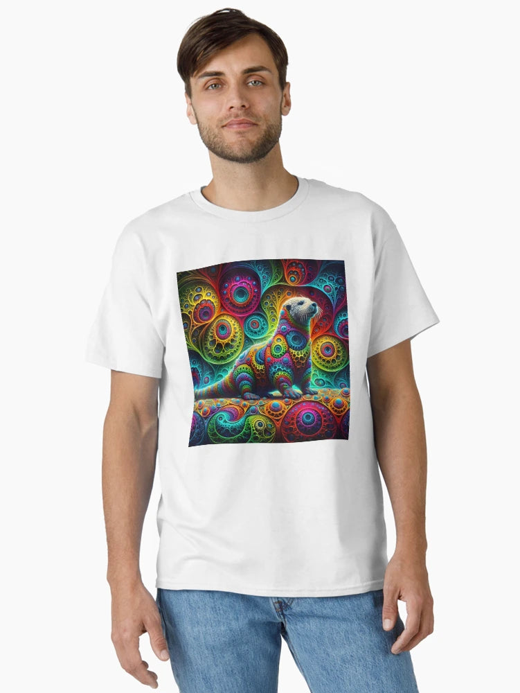 A.I. Psychedelic Fractal Otter 0003 FunFractals ChromaDepth 3D