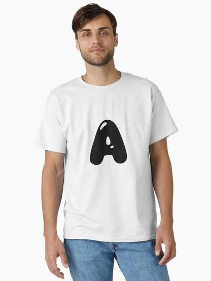 A: Letter A - Glossy Black Bubble Font