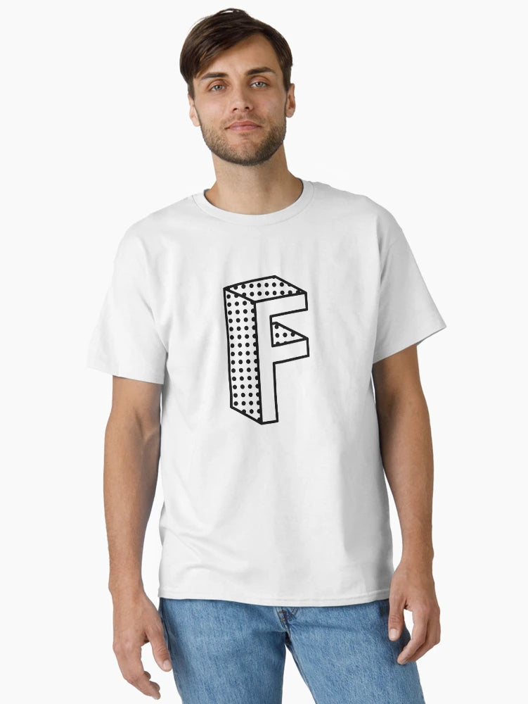 3D Ben Day Dot Isometric Letter F