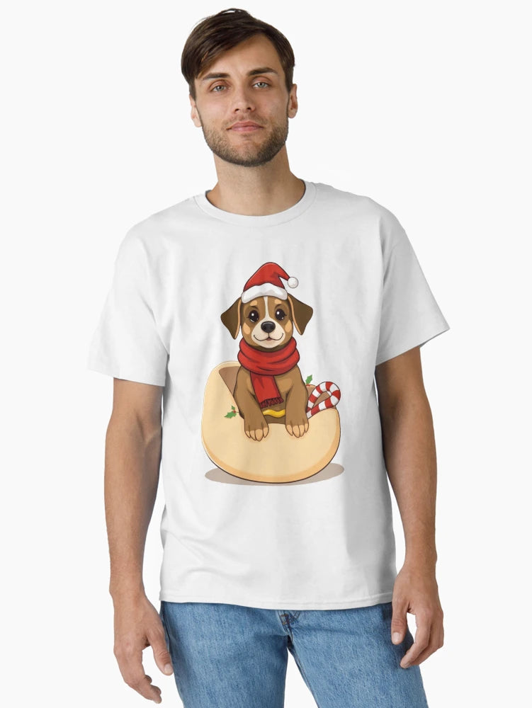 3D Dog in Bun – Festive Hot Dog Christmas Look