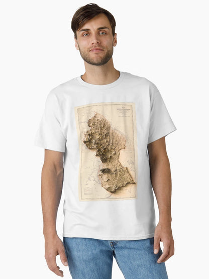 1913 Guyana Relief Map 3D digitally-rendered