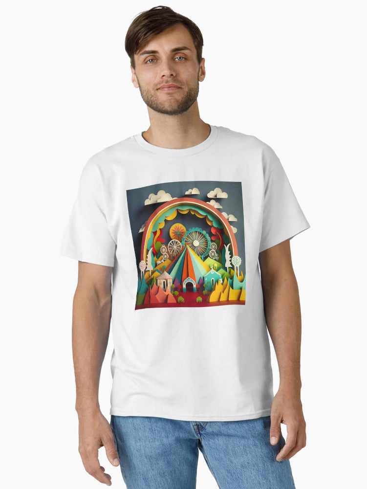 3D Effect Papercut Art - Fairground Scene