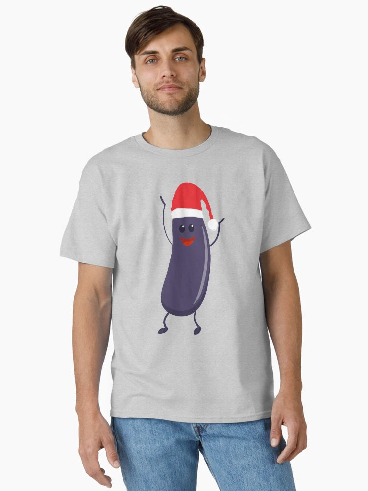 Eggplant in a Santa Hat - Christmas Fruits and Vegetables Series