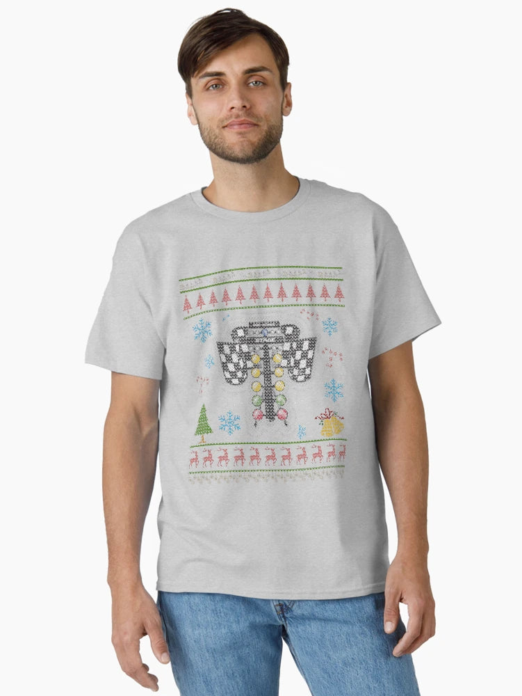 Drag Racing Shirt Christmas Tree Ugly Shirt Auto Racing