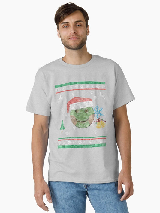 Funny Smiling Santa Emoticon Ugly Christmas Sweater Shirt