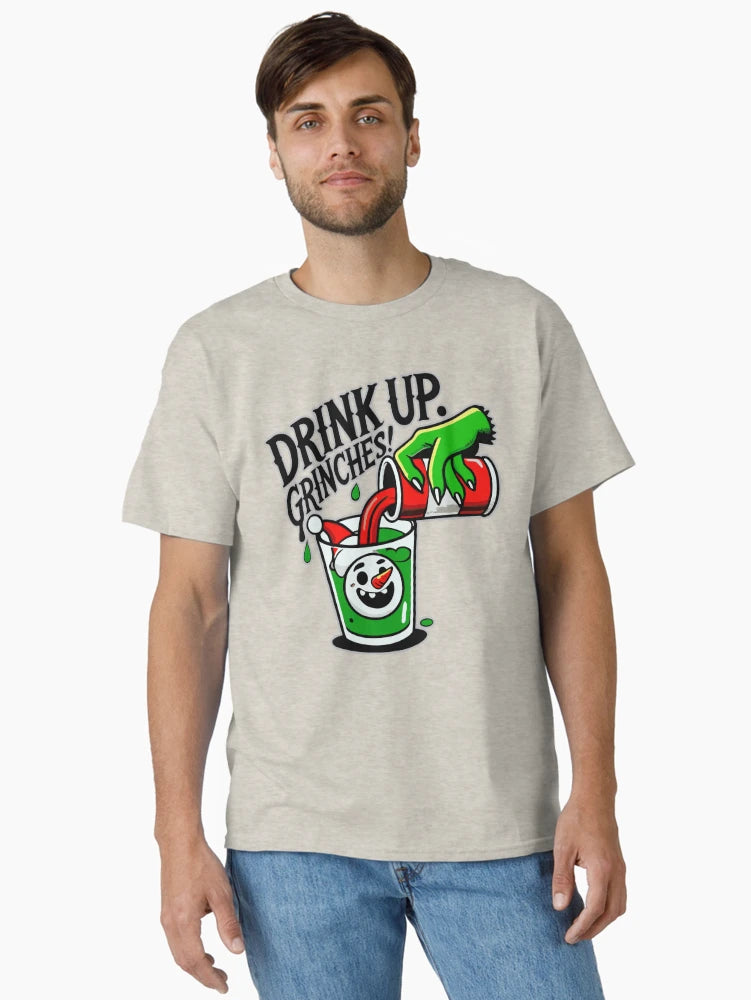 Drink Up Grinches Funny Holiday Design