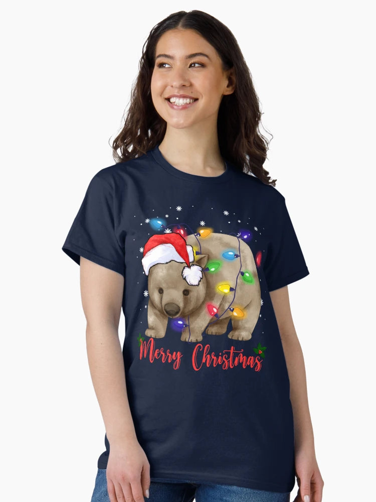 Extra Festive Wombat - Merry Christmas Wombat Australian Christmas Gift Men Woman Kids.