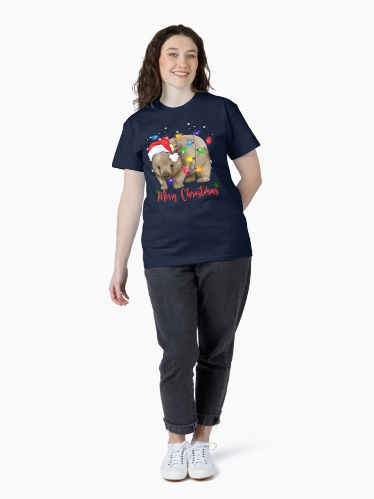 Extra Festive Wombat - Merry Christmas Wombat Australian Christmas Gift Men Woman Kids.