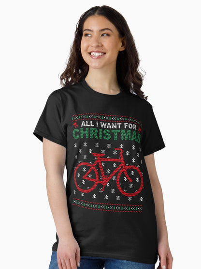 All I Want Bicycle Ugly Christmas Sweater
