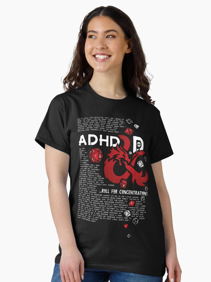 ADHD&D | Roll for concentration | DnD (for black)