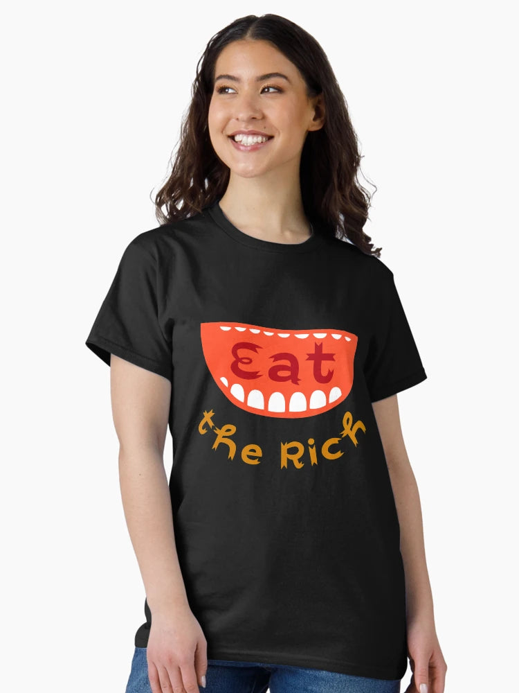 Eat the Rich: The Original and the Best, in Red and Gold on Black
