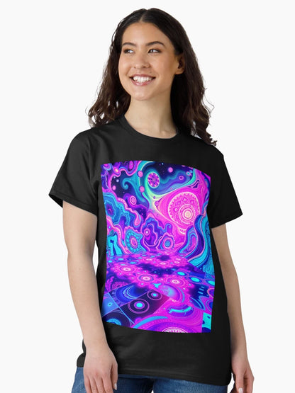 A.I. Neon Landscape 0001 FunFractals ChromaDepth 3D