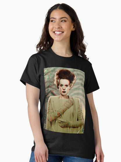 Elsa Lanchester as the Bride of Frankenstein Anaglyph 3d illustration