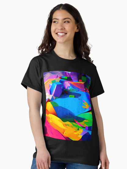 Abstract 3D art. Colorful magical landscape