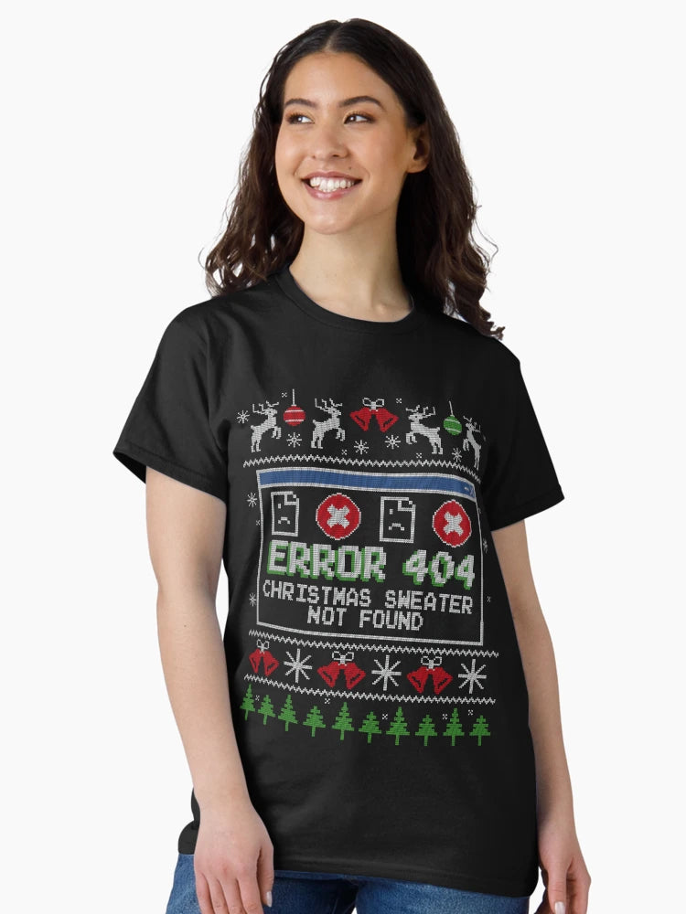 Error 404 Christmas Sweater Not Found Ugly Christmas Jumper Knitted