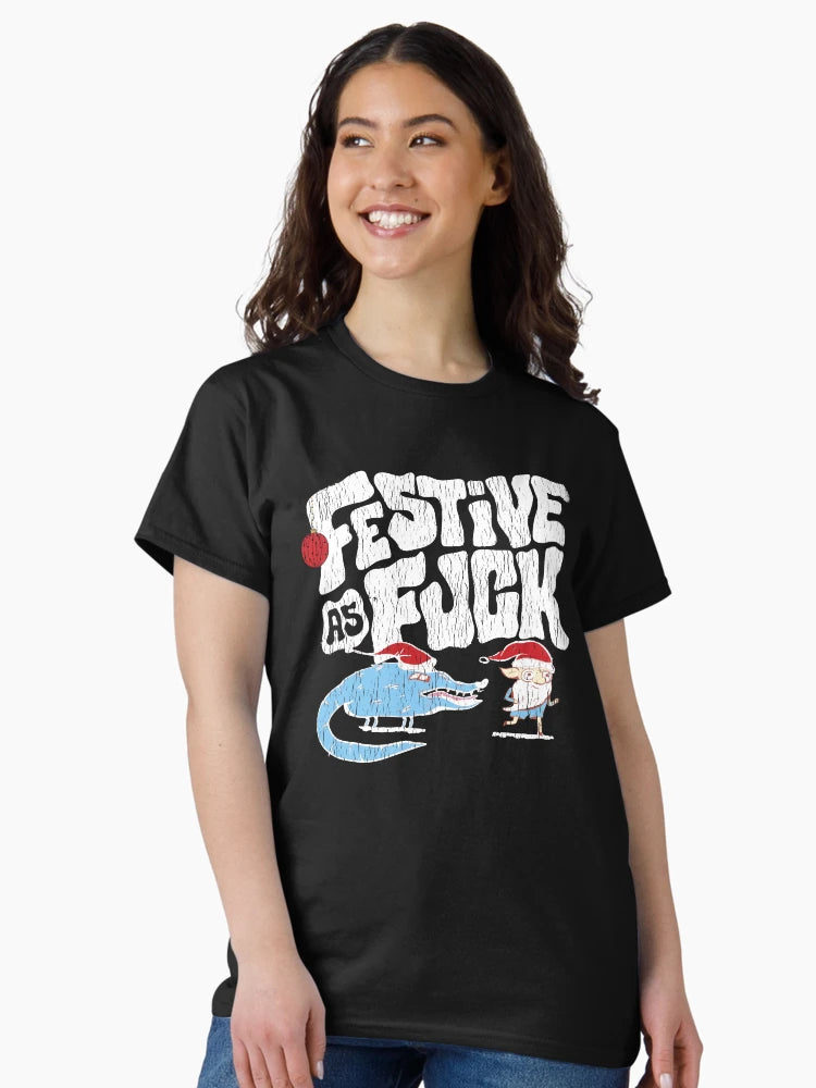 Festive As Fuck Funny Sarcastic Christmas