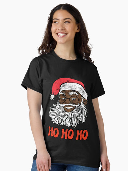 African American Santa Claus Ho Ho Ho Merry Christmas