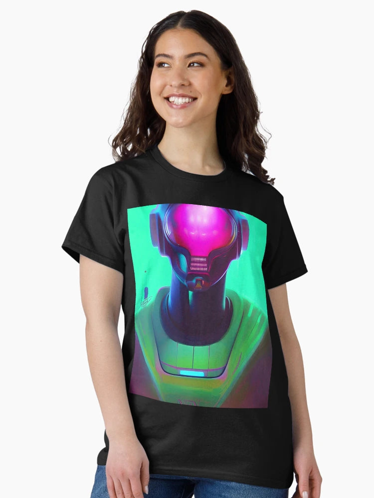 3D alien art. Coloful synthwave style neon