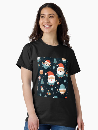 Festive Christmas Designs - Colorful Santa Clauses