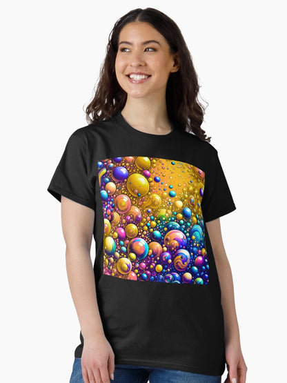 3D-Style Fantasy Neon-Colored Marbled Bubbles Abstract Designs