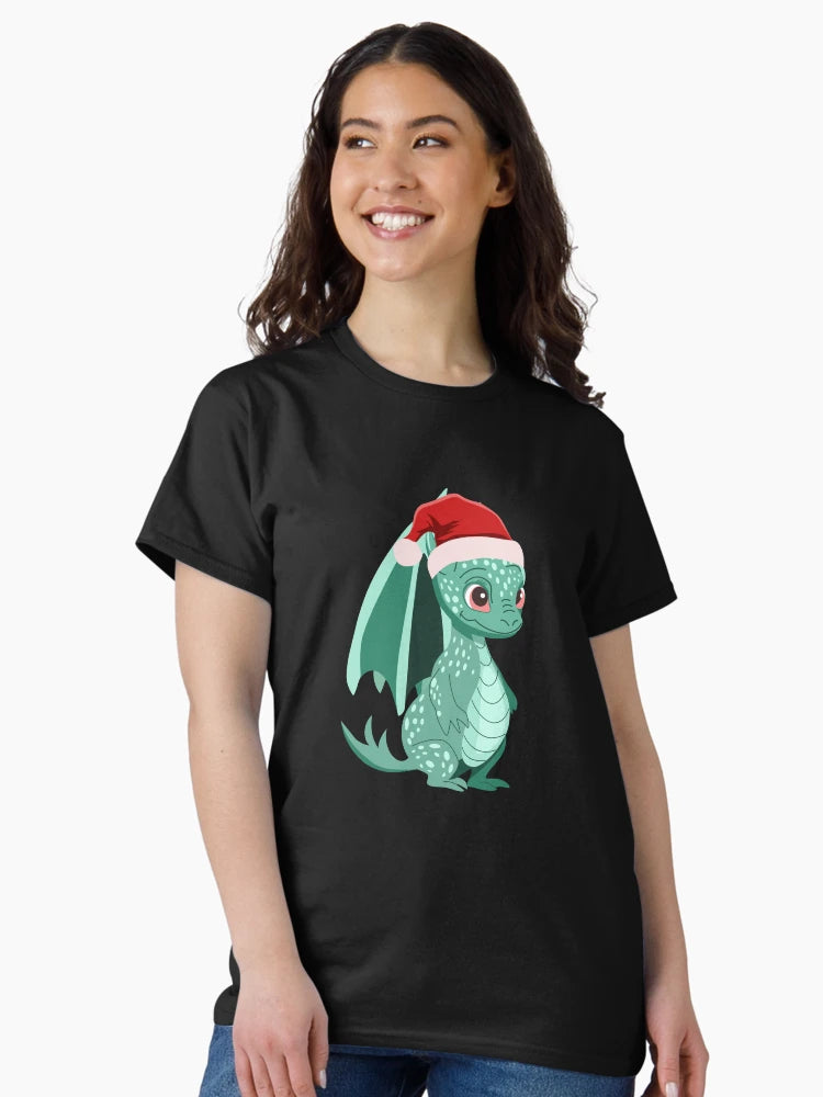 Dragon in a Christmas hat