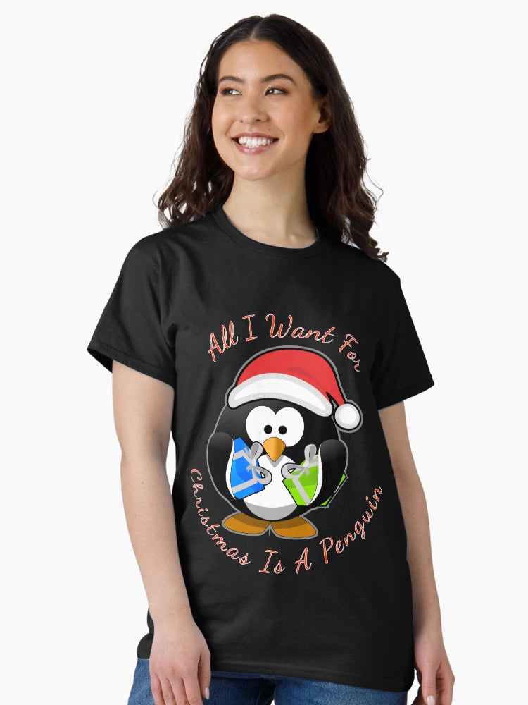 All I Want For Christmas Is A Penguin Santa Hat Gifts