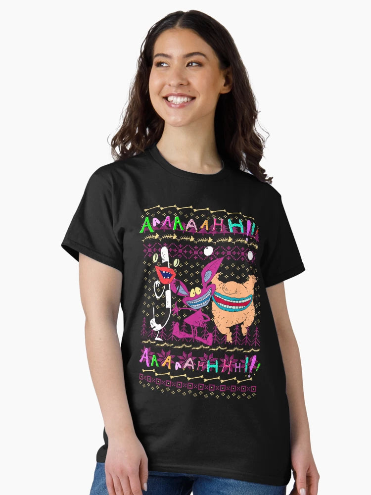 Aaahh!!! Real Monsters Christmas Scary Fun Ugly Sweater