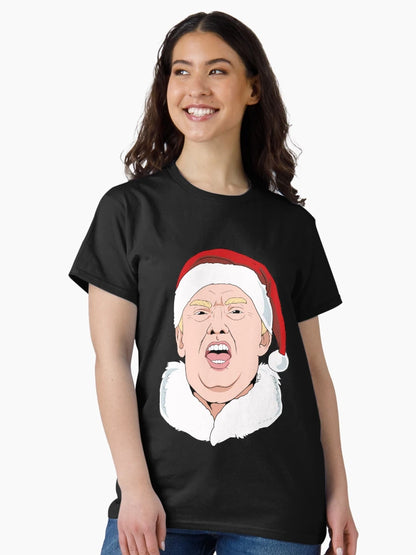 A Sneezing Donald Trump Dressed As Santa Claus Christmas design