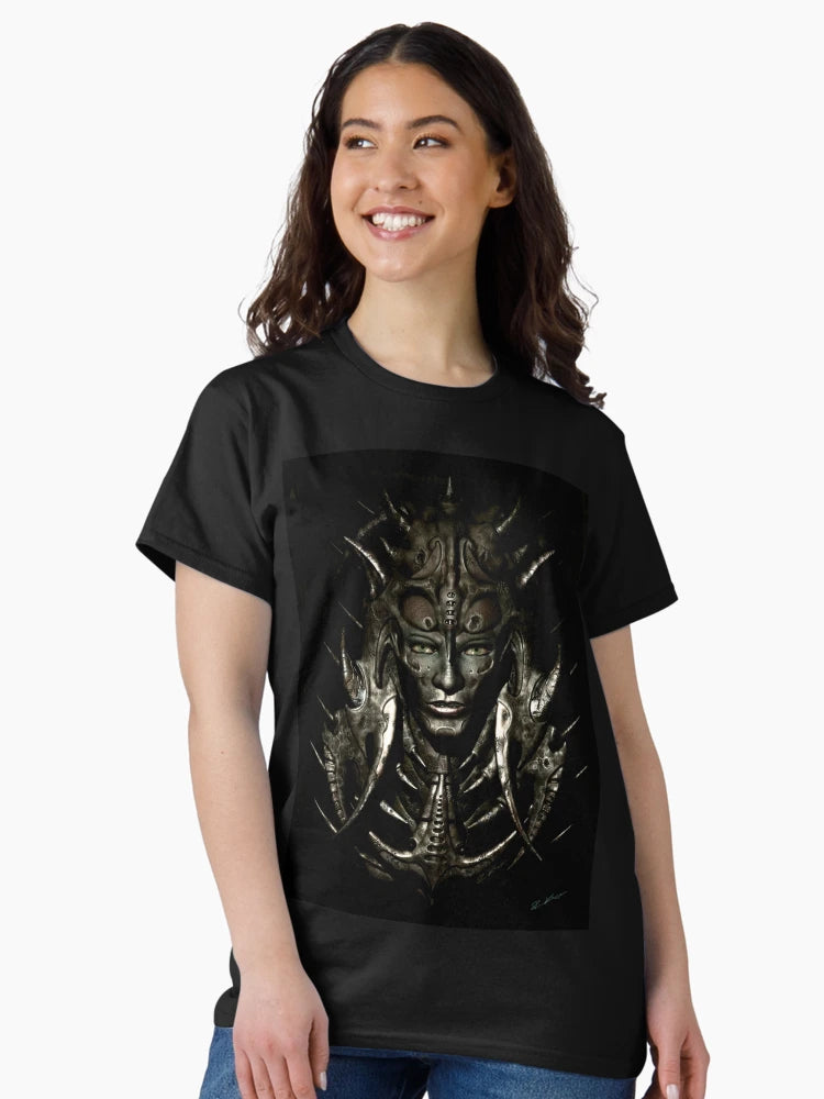 Fantasy Face -Biomechanic 3D Illustration - Dark Version