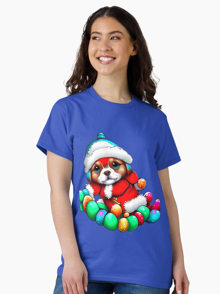 FESTIVE CUTE PUPPY COLORFUL.